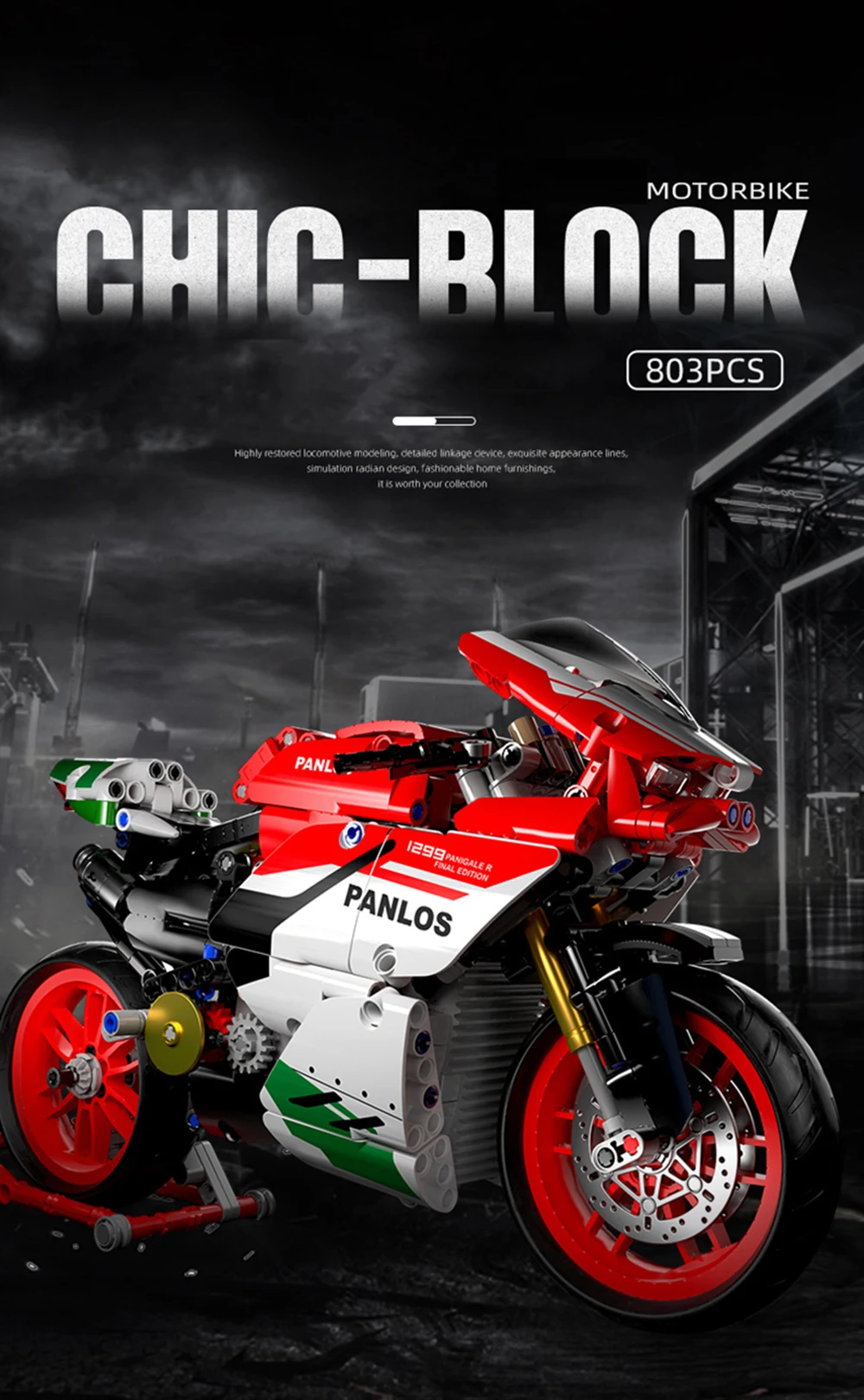 Compatible avec LEGO Technic Ducati V2