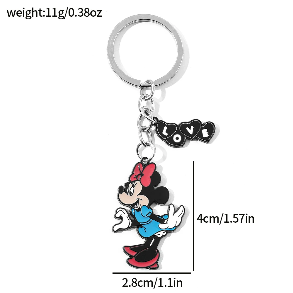 Disney Mickey and Minnie "Love" Letter Pendant Keychain Heartwarming Couple Gift Perfect for Anniversaries Romantic Surprises