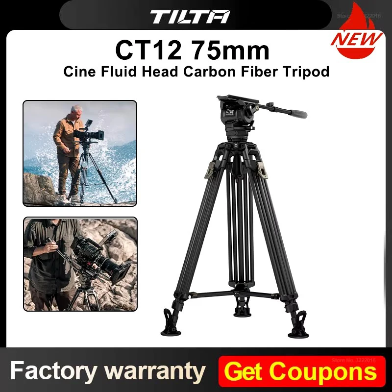 TILTA CT12 75mm Cine Fluid Head With 2-Stage One-Touch Carbon
