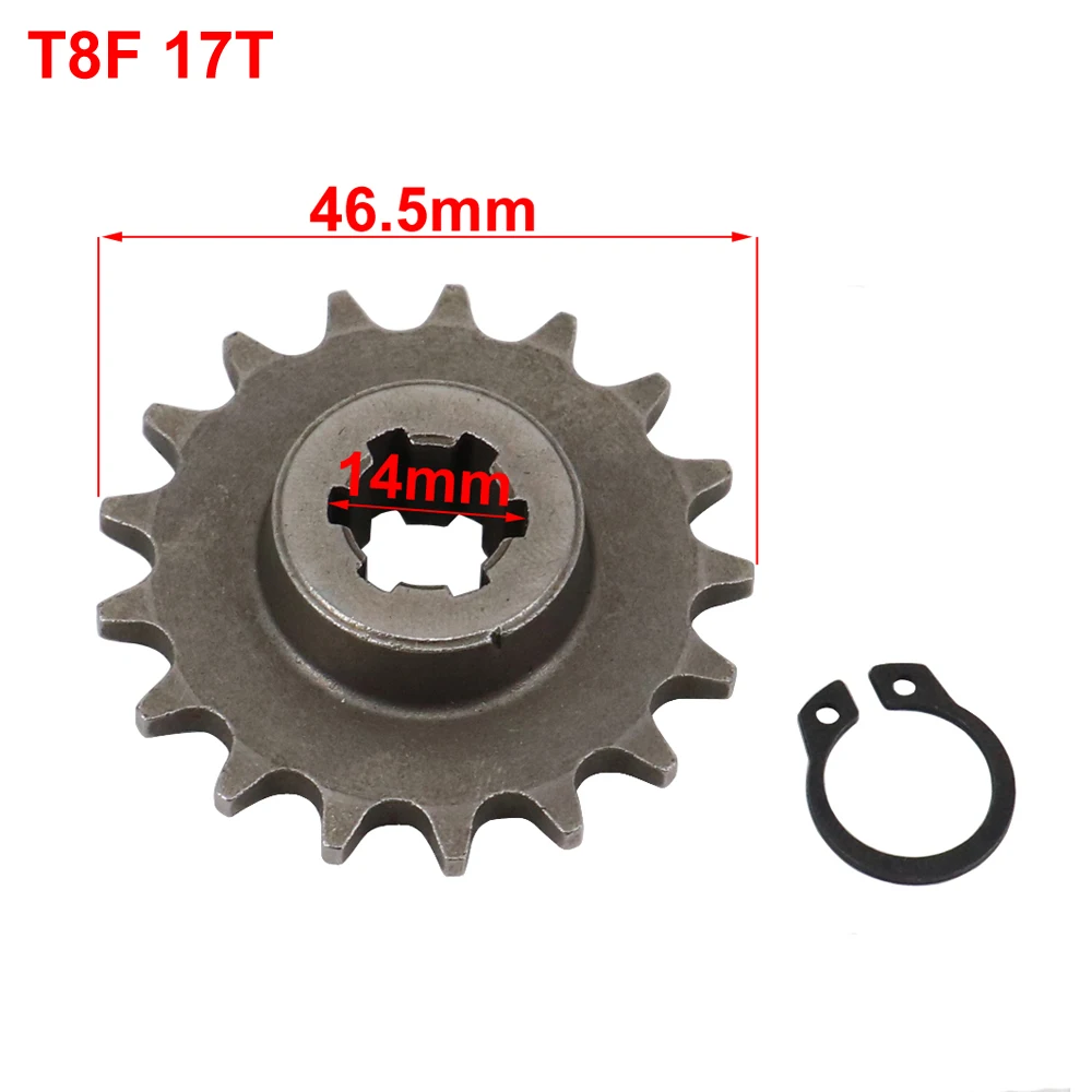 Engine Sprocket T8F 11T 14T 17T 20T Tooth Front Clutch Gear Box Pinion Sprocket for 47cc 49cc 2 Stroke ATV Quad Dirt Pocket Mini Motor Bike