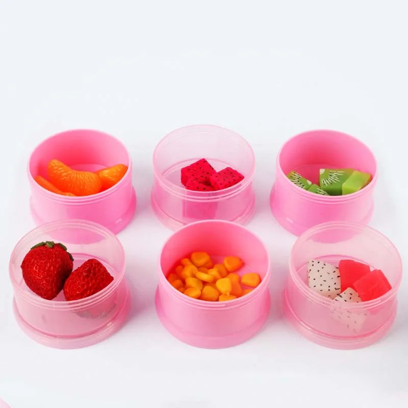 Snack Box 3 Layer Snack Box Baby Food Container Outdoor Portable Infant Milk Powder Formula Dispenser Essential Cereal Food Storage Box