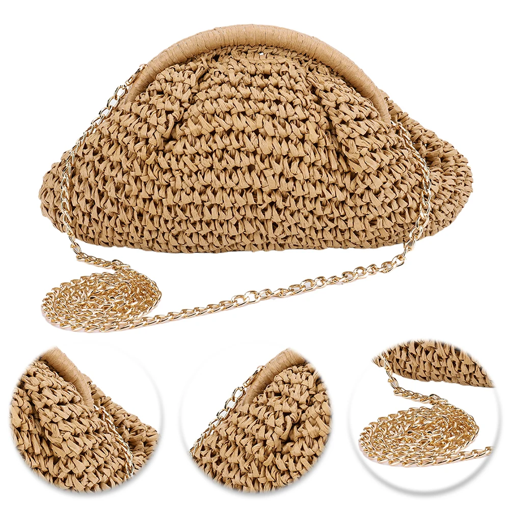 Straw Woven Shoulder Bag for Women Party Vacation
