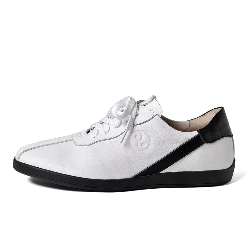 Genuine Leather Kung Fu Tai Chi Shoes Martial Art Shoes Sports Sneakers Cowhide Cowhide Tendon Bottom Leisure Men Women