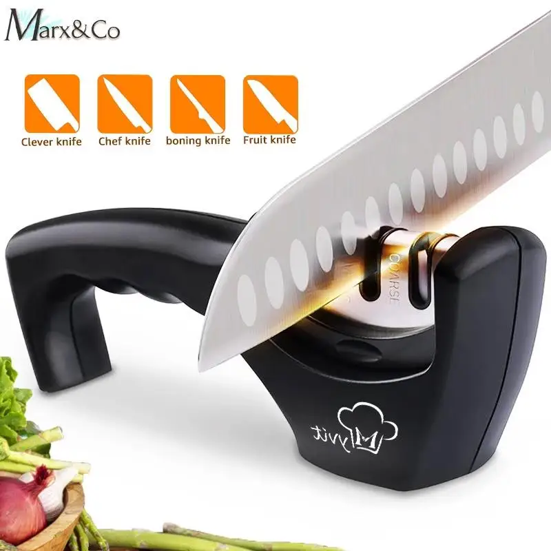 Knife Sharpener Professional Ceramic Tungsten Kitchen Sharpening System 3  Stage