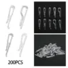 200Pcs Shirt Clips Sock Skirts Cloth Clip Transparent Plastic Alligator Clip 5