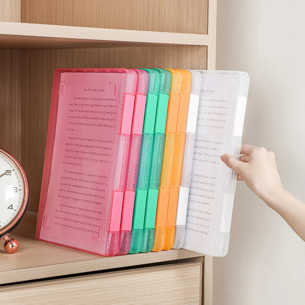HOT A4 File Storage Box 22.5x30.5cm Large Capacity Document Organizer Transparent Dustproof Test Paper Classification Boxes