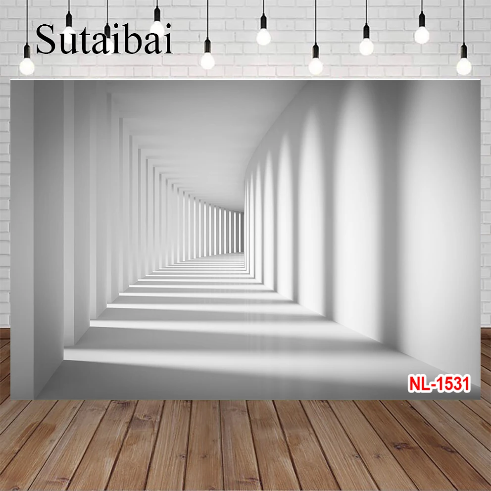

Настенные 3D-обои с белым коридором, стикеры для фона в гостиной, ТВ, Современная роспись, декоративный постер, фоны для фотосъемки