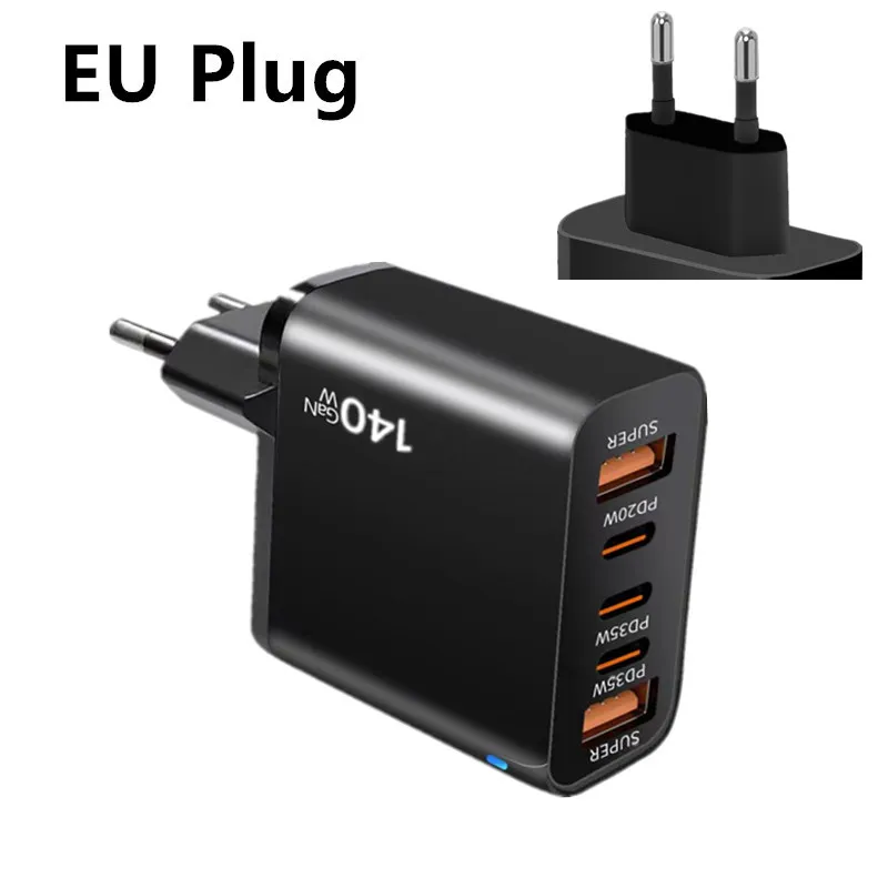 140w Usb C Pd Charger Fast Charging Phone Charger Power Adapter For Iphone Samsung Xiaomi Oppo Huawei Eu/us/uk Plug Wall Charger, Alina Gadgets