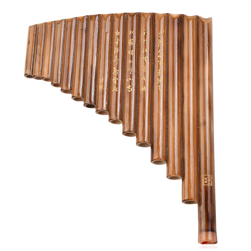 15 Pipe G Key Pan Flute Bamboo Panpipes Chinese Traditional Woodwind Instrument