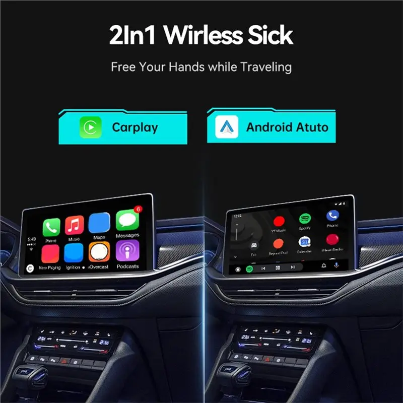 A41Z-2In1 Carplay 무선 박스 자동차 기계 상호 연결 모듈 안드로이드 자동 유선-무선 Carplay 박스