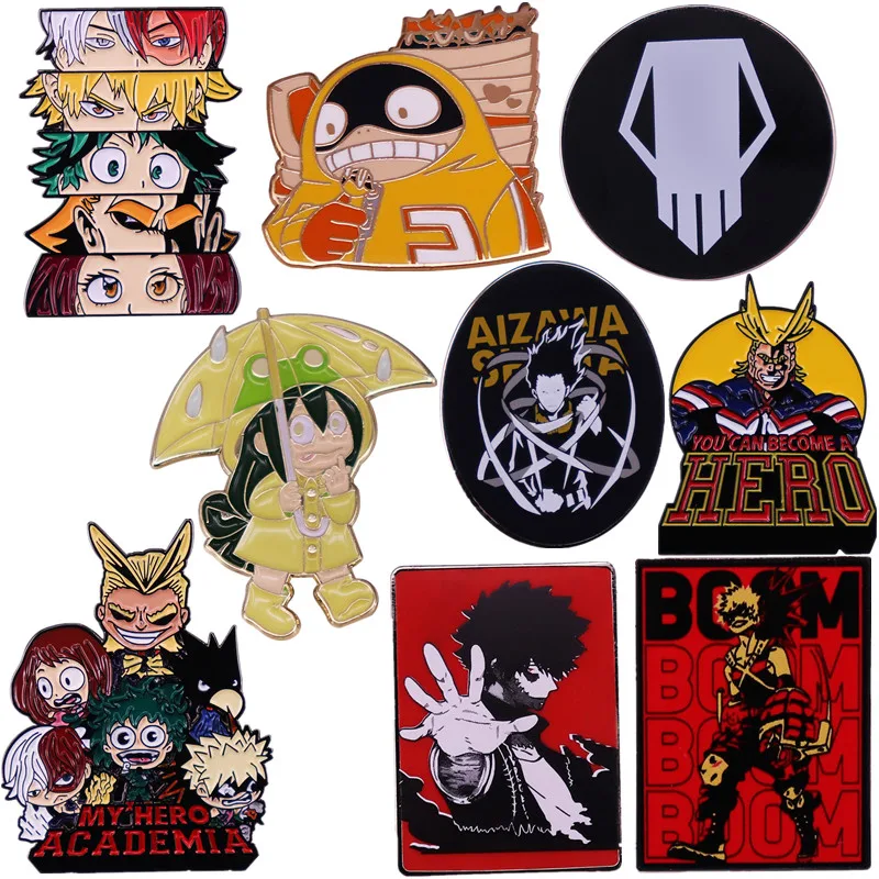 

My Hero Academia Midoriya Izuku All Might Bakugou Katsuki Cosplay Cartoon Costume Props Metal Badge Pin Alloy Brooch Accessories