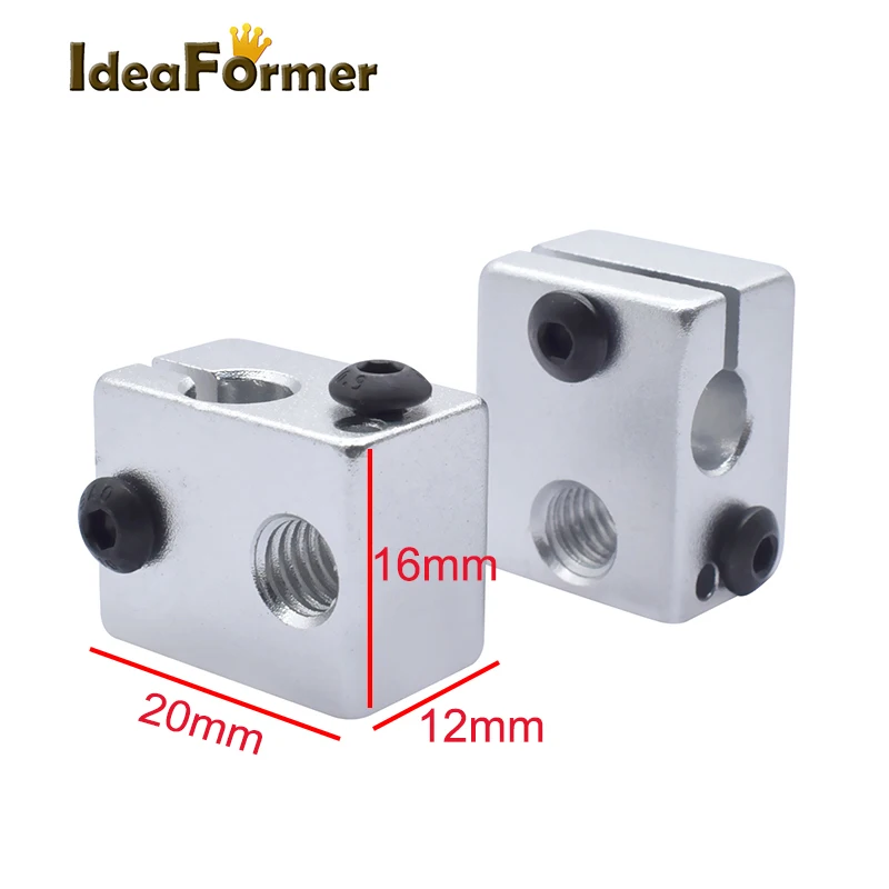 J-head 12v 24v Todo o Metal Hotend Wade ou Bowden 1.75 3.0 mm Filamento Bocal Ventilador de Refrigeração Suporte Bloco Termistores Dissipador de Calor Kit v6 - Imagem 5
