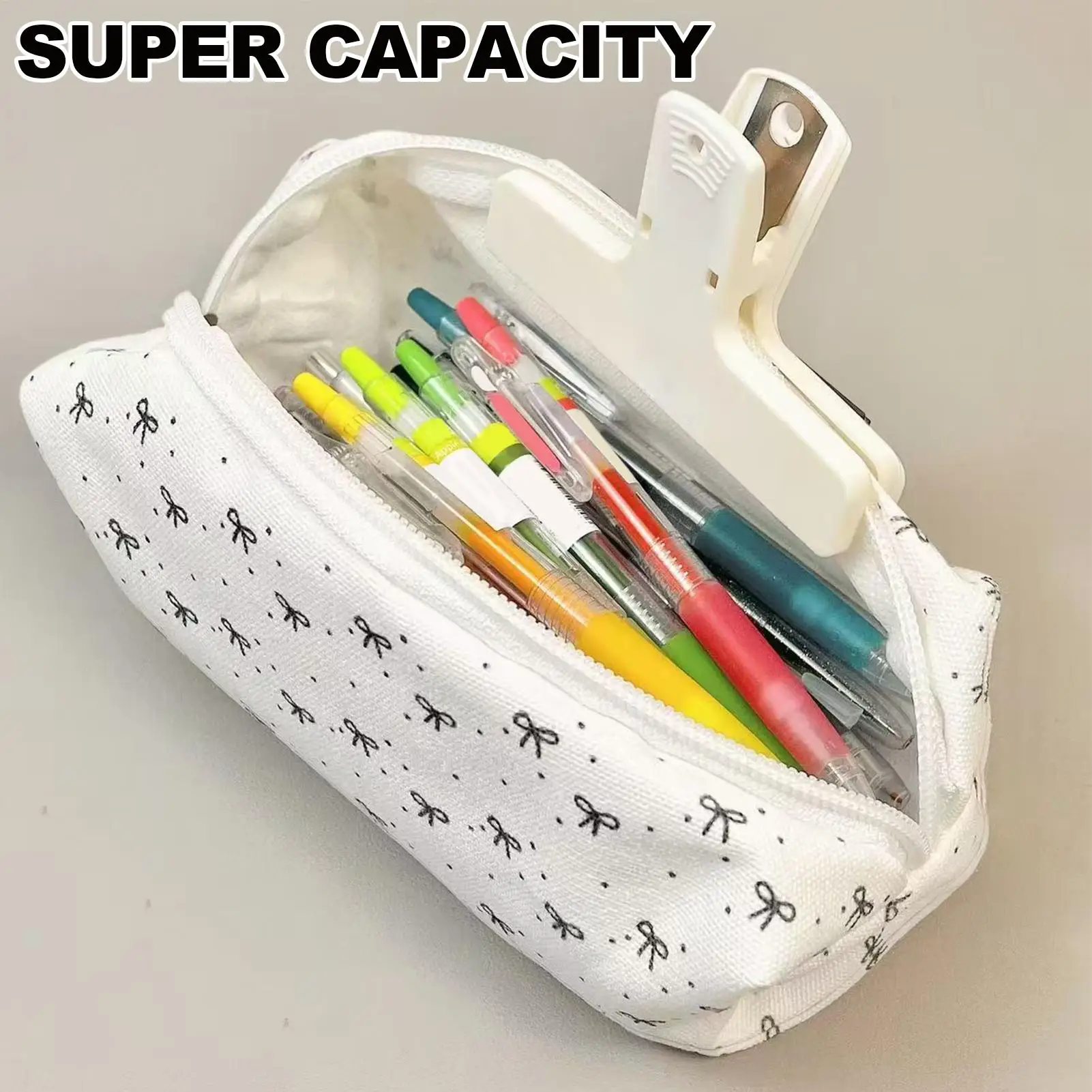 hot sale 1 Pc Exquisite Bowknot Single-layer Pencil Case, Bow Pattern Design Storage Bag, A Must-have For Back To School Season