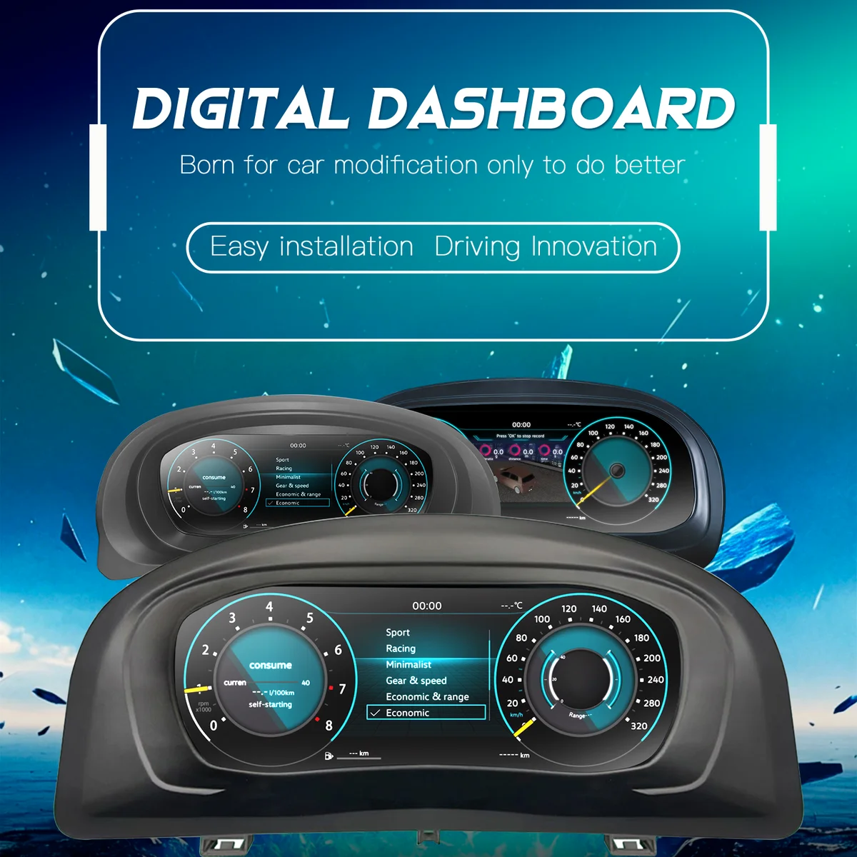 12.3‘’ Navidigital Dashboard Cluster For VW Golf 7 MK7 2013-2020 Years Support HDMI Carplay Radio Instrument Panel Cockpit — view 2