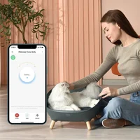 Custom Cozy Pet Bed Cute Cat Furniture WiFi Smart Climate-Controlled with Cooling & Heating, App Remote Manage 4