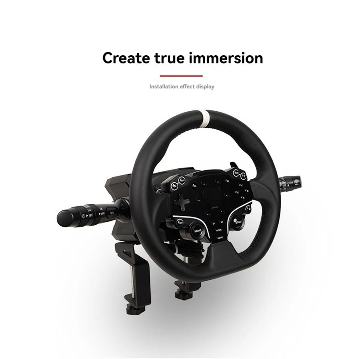 A04R-PC Simracing Game Steering Wheel Turn Signal Wiper Retrofit Kit for MOZA R3/R5/R9/R12 Steering Wheel