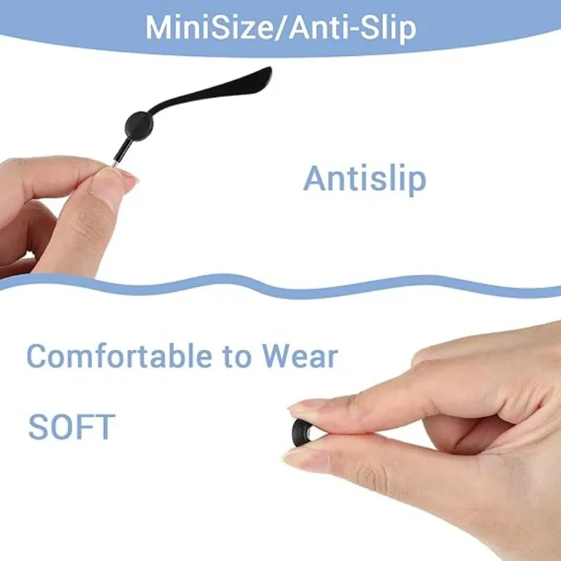 Glasses Antiskid Ear Hook Eyeglasses Clear Silicone Anti Slip Holder Spectacles Leg Round Ear Sleeve Eyewear Transparent Bracket