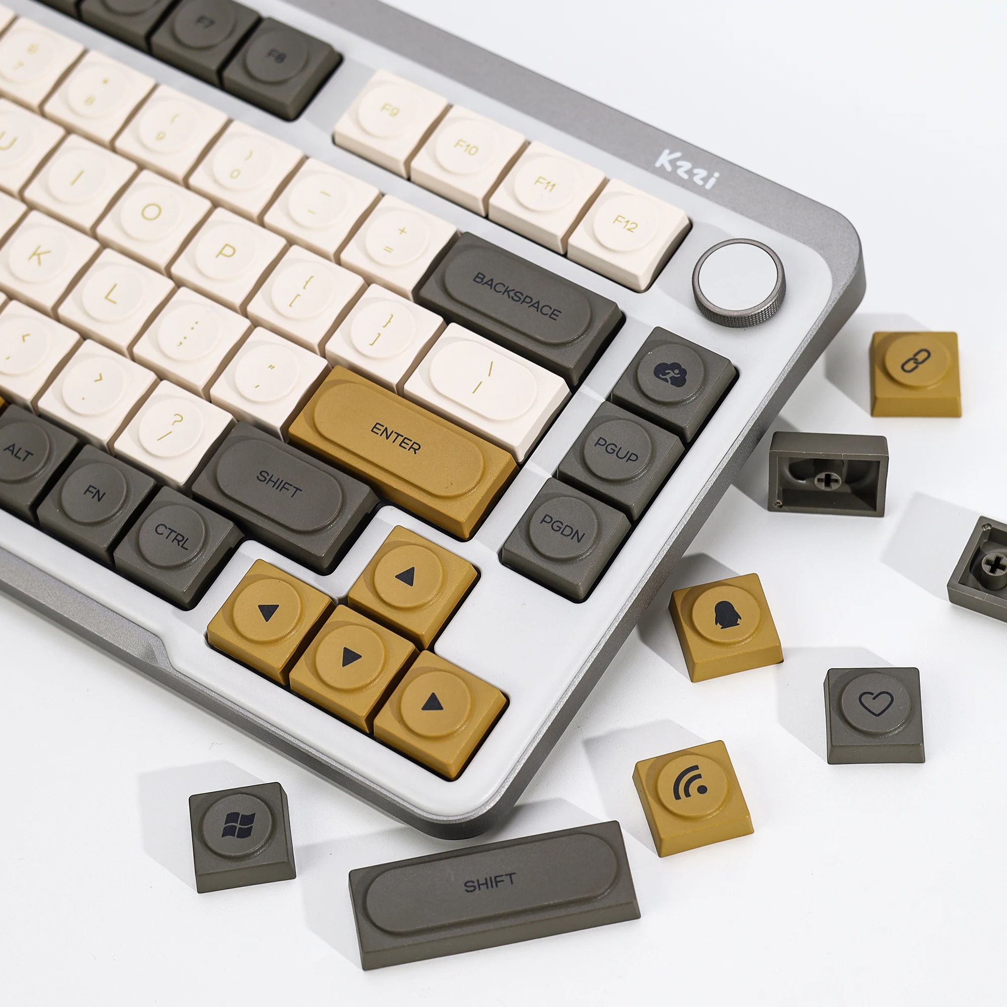 KBDiy Doys Keycaps Retro Glimmer Kailh 1353 Keycap PBT Simple für 60 Gaming Low Profile mechanische Tastatur Cherry MX Switches – Detail 20