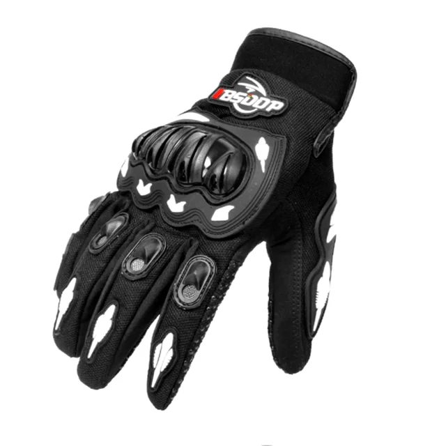 Motorcycle Gloves Breathable Full Finger Racing Gloves Outdoor Sports Protection Riding Cross Dirt Bike Moped Waterproof Gloves White