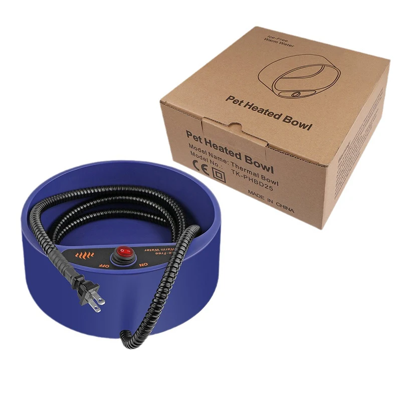 Kışın Donmayan Isıtmalı Su Kabı, Dış Mekan Kedileri için 2.2L Isıtmalı Köpek Kabı, Tavuklar, Tavşanlar, Kuşlar için Isıtmalı Evcil Hayvan Suluk