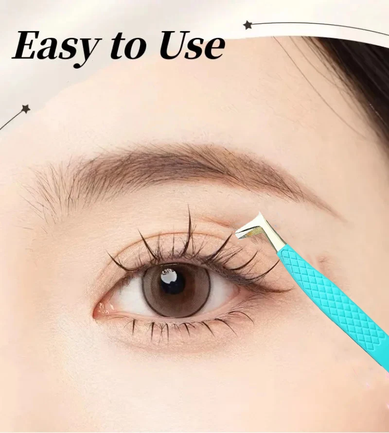 Fiber Tip Lashes Tweezers with Fiber Tip Tweezers Eyelash Extensions Stainless Steel Lash Tweezers for Eyelash Extension Tweezer 5