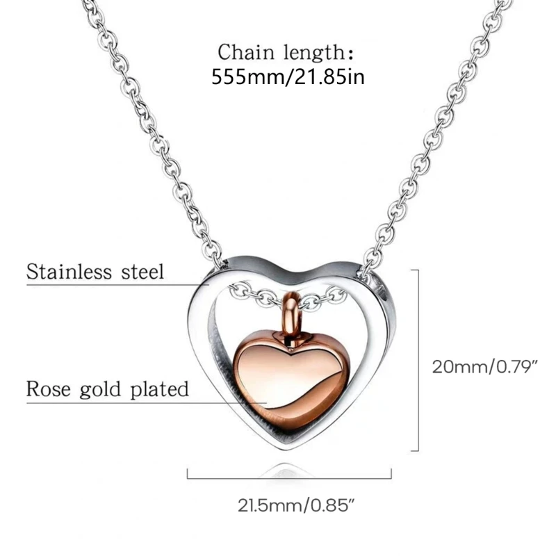 Durable Pet Ashes Necklace Embraces Commemorate Significant Moment with Long-Lasting Mementos Suitable for Pet Owners 6XDD