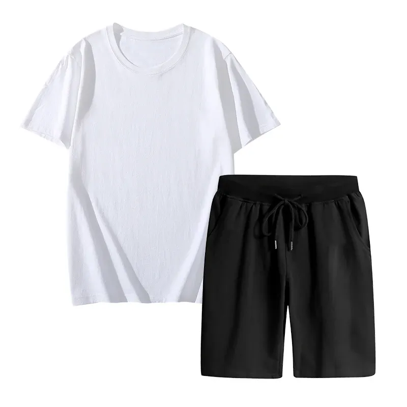 Hot Sale Mens Summer Tracksuit High Quality Short Sport Suit Breathable T-shirts Fifth Pants Classic Male Casual Tee Shorts Sets