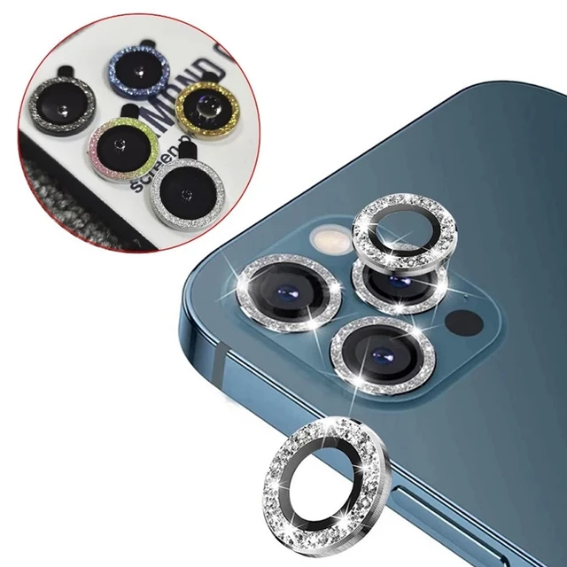 Protector de cámara de Color de lujo para IPhone 11, 12 Pro Max, lente de  vidrio templado en iPhone 13 Pro, Mini anillo de Metal de vidrio Protector  - AliExpress