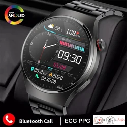 Reloj inteligente GT4 PRO para hombre, SmartWatch con Monitor de glucosa en sangre, frecuencia cardíaca, ECG + PPG, Pantalla AMOLED, Bluetooth, llamadas, novedad de 2024