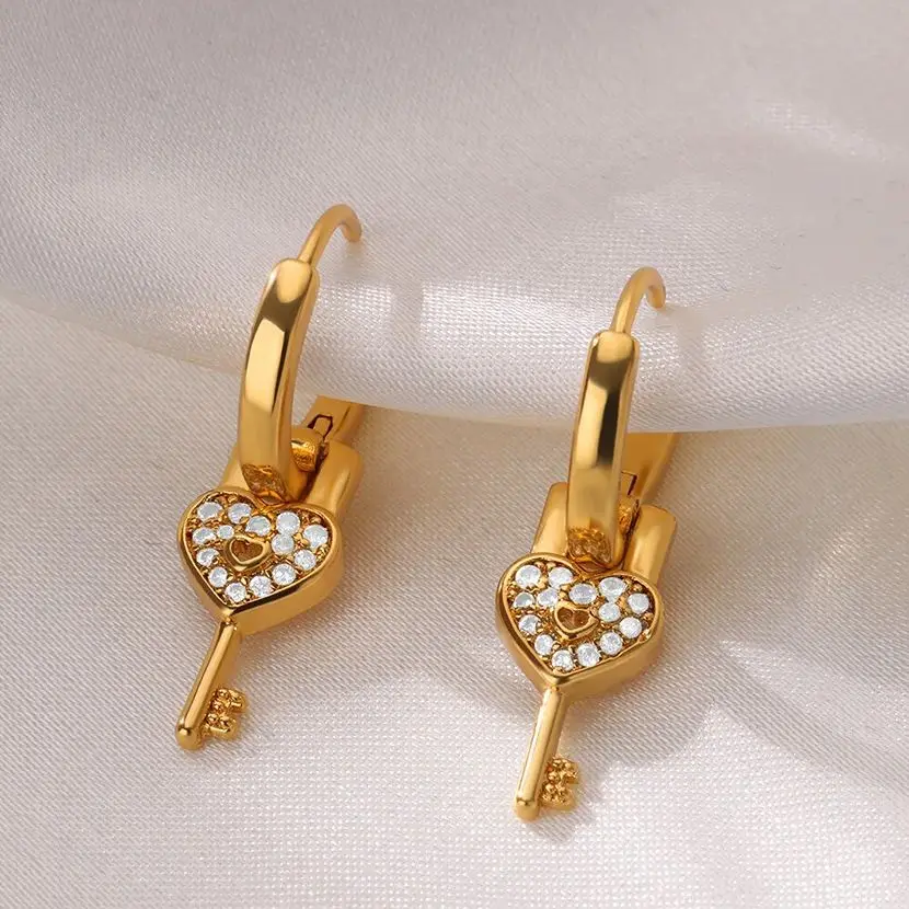 Zircon Moon Star Earrings For Women
