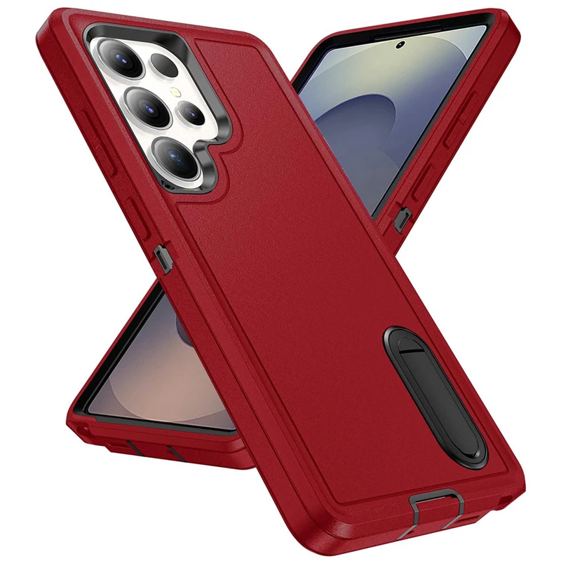 Heavy Duty Drop Shockproof Phone Case with Holder - Durable Protection Cover