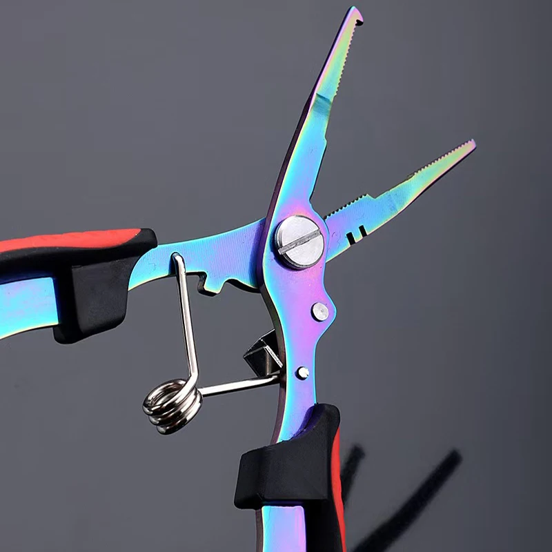 Fish Pliers Cut Fishing Line Tied Hooks
