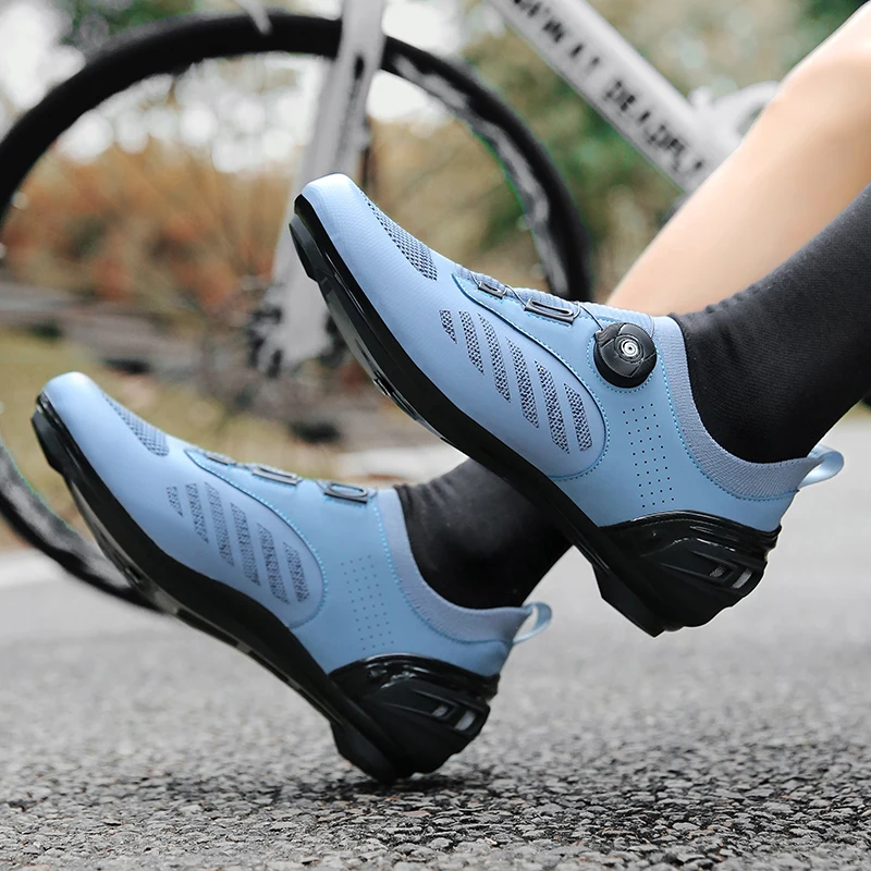 LiXingMing Cycling Shoes Road Bike Men Blue Racing Contest Self-Locking Breathable Mountain Bicycle Sneakers  Zapatillas Mtb 4