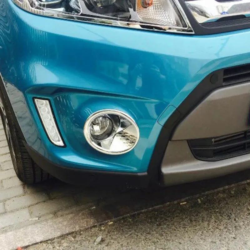 

For Suzuki Vitara 2016-2022 Car Styling Front Fog Light Frame Lamp Ring Cover Trim Interior Mouldings