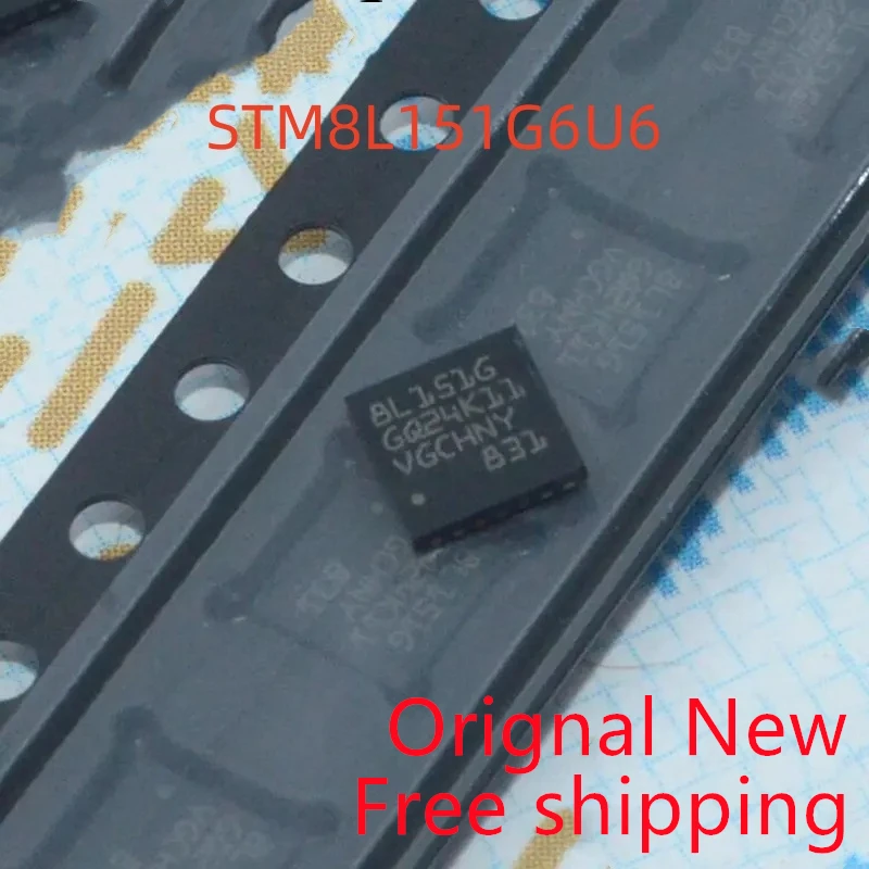 

5piece Original NEW STM8L151G6U6 UFQFPN28 8L151G6U6 8-bit Microcontroller IC 16MHz/32KB Flash Memory IC Chip