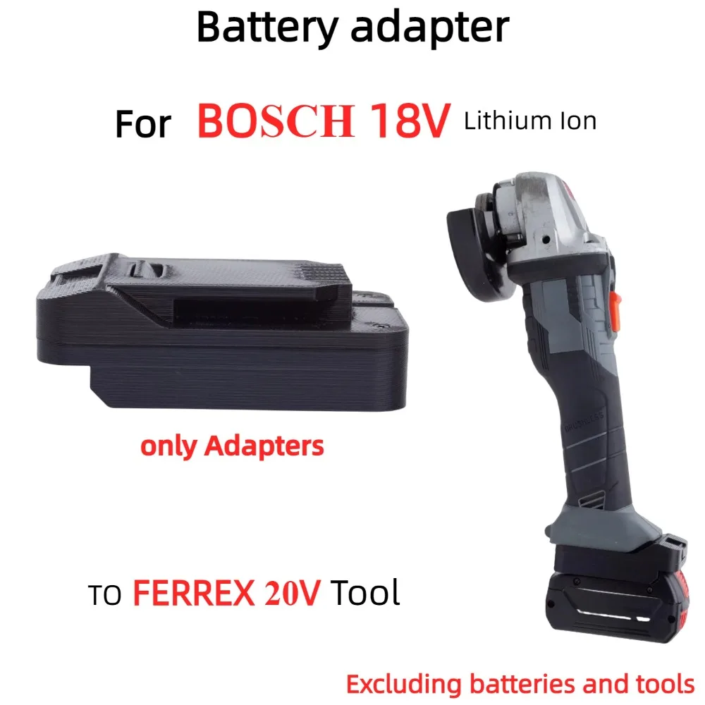 

Battery Adapter For BOSCH 18V Lithium Battery Converter TO FERREX 20V Brushless Cordless Drill Tools (Only Adapter)