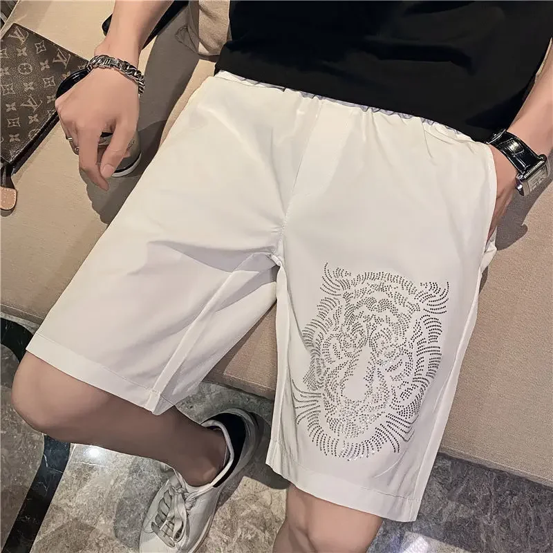 thumbnail image 1 of Pantalones cortos para hombre Dry Fit Ropa de calle Ofertas especiales Moda suelta Paquete esencial Pantalones cortos para hombre Diseñador Algodón holgado Novedad en Y2k Xl, 1 of 5