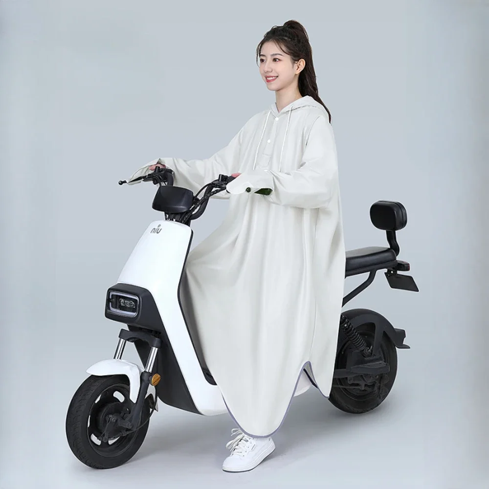 

Sleeved Car Fashion Long Battery Soft Raincoats Single Thickened Electric People Poncho Motorcycle Bicycle Raincoat Fabric
