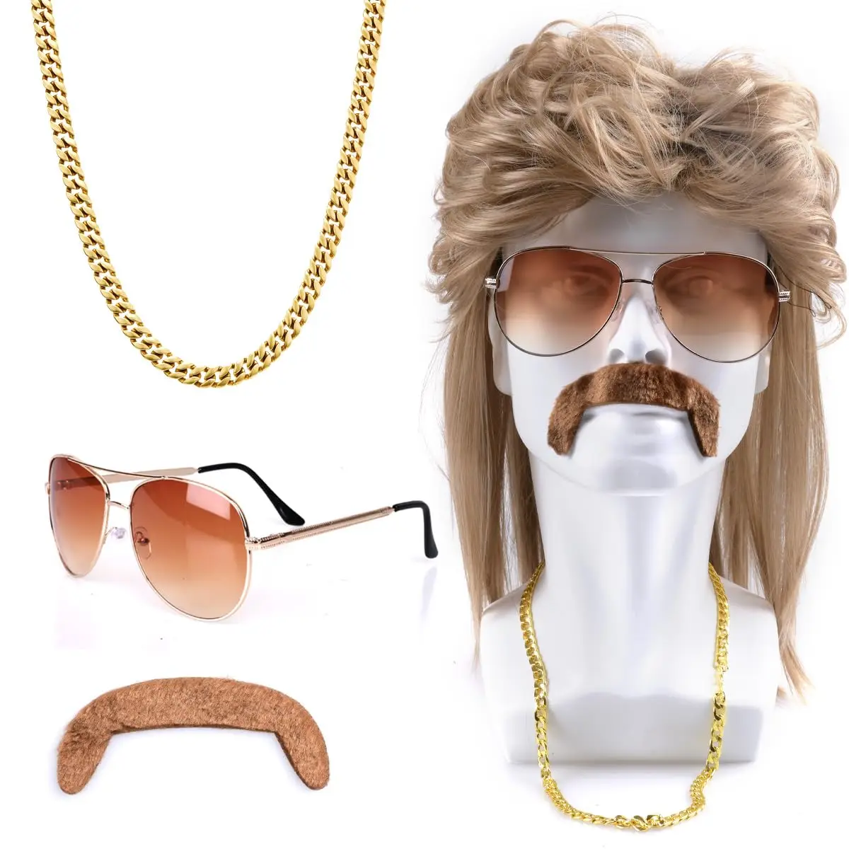 80s Rocker Mullet Set 1