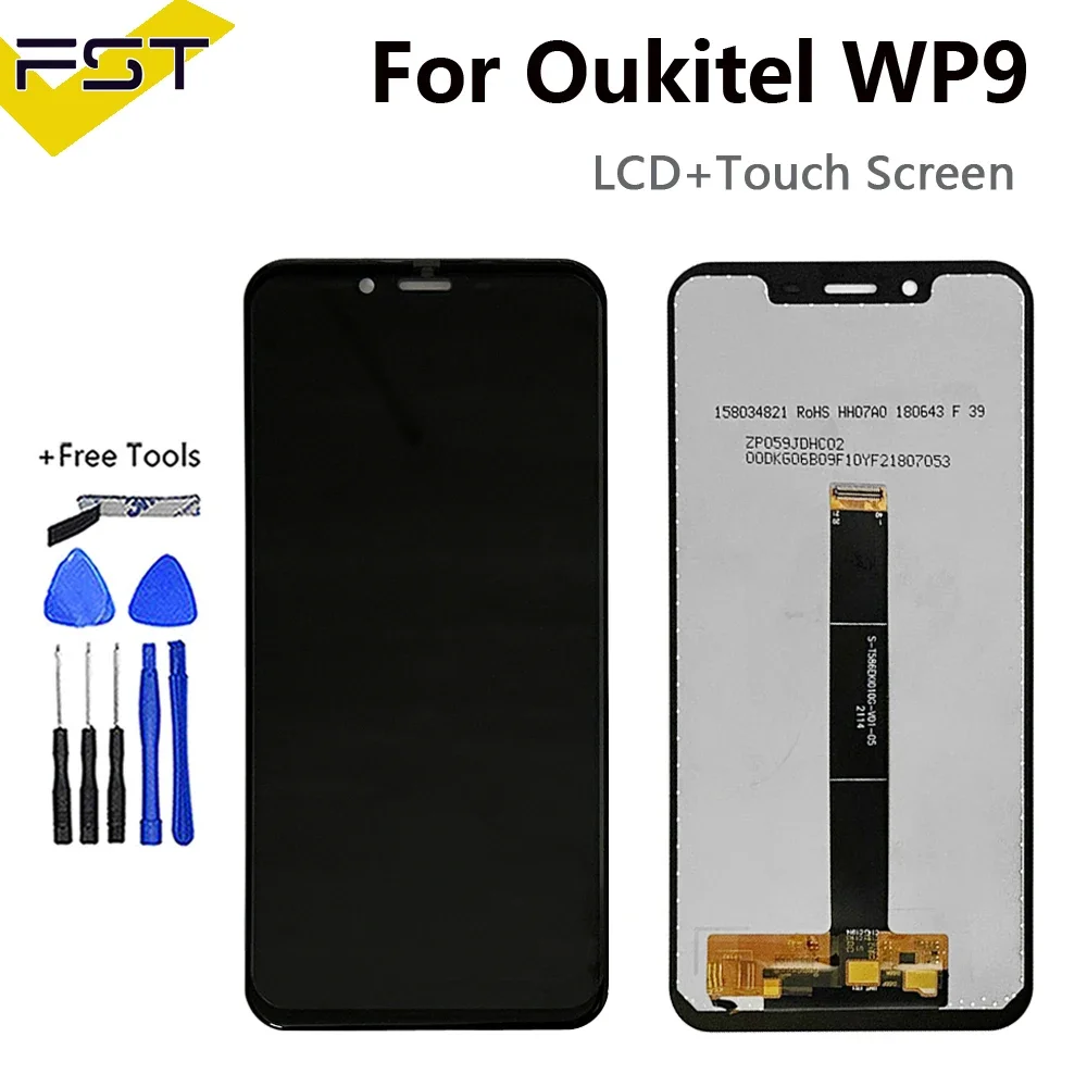 

5,86 ''оригинальный для OUKITEL WP9 ЖК-дисплей + кодирующий преобразователь сенсорного экрана в сборе Замена для Oukitel WP9 Дисплей LCD Pantalla