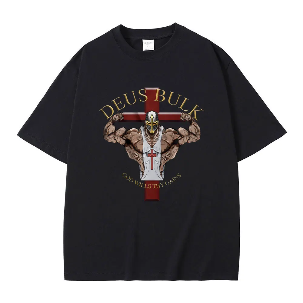 

Jesus The Ultimate Dead Lifter Graphic Tshirt Bulk God Wills Thy Gains Funny Meme T-shirt Men Women Fitness Casual Streetwear