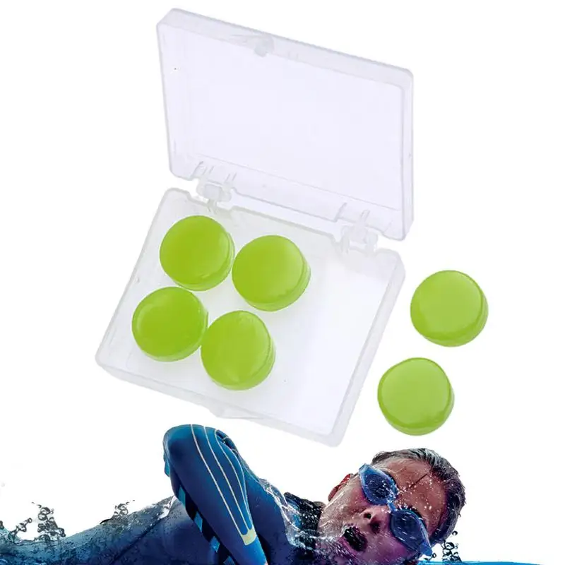 

Silicone Ear Plugs 6pcs Reusable Moldable Water Earplugs Ear Care Products For Study Work Travel Airplanes Trains