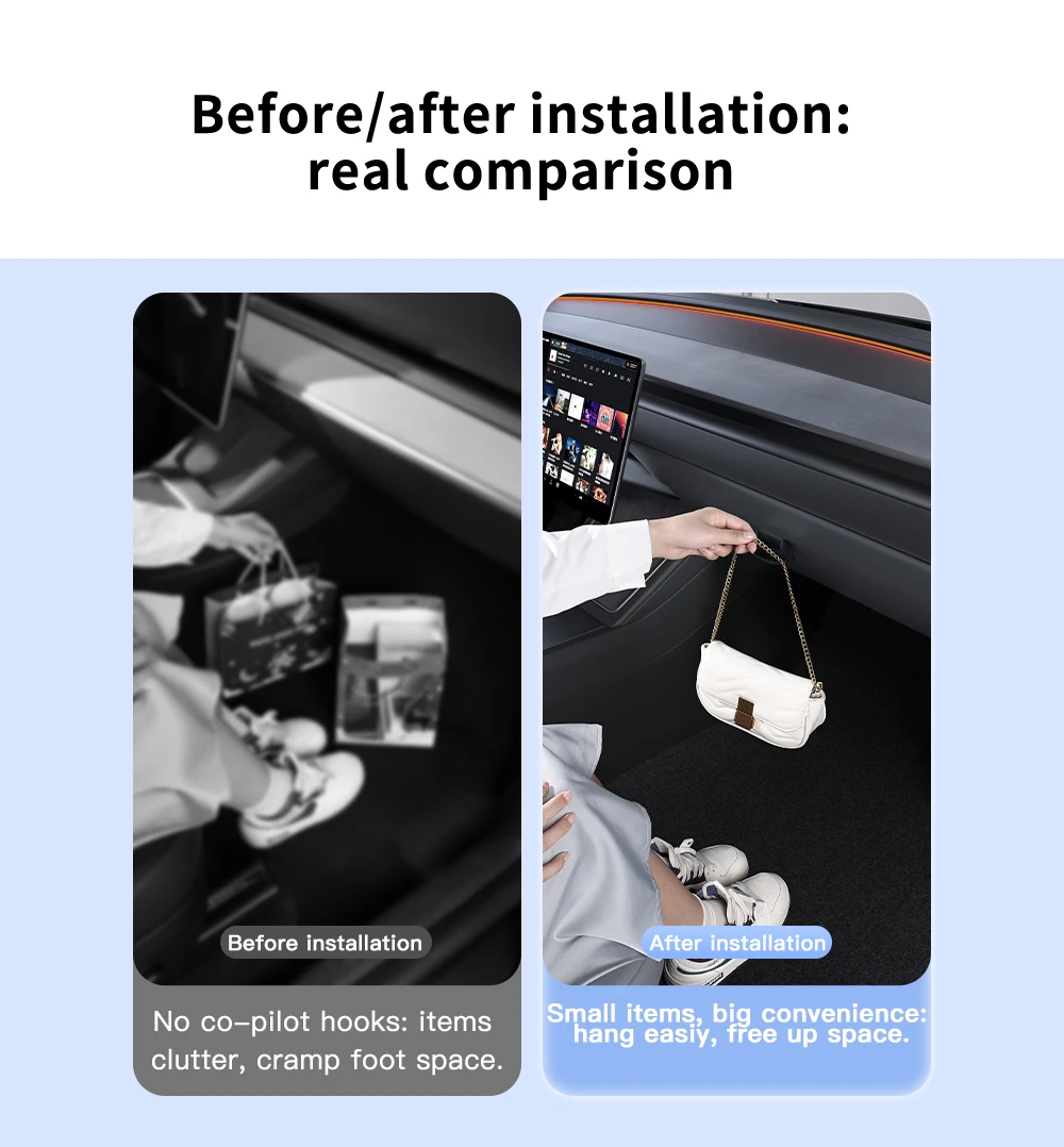 For Tesla Model 3/Y 2024 2025 Highland Juniper Glove Box Hook Co-pilot Buckle I