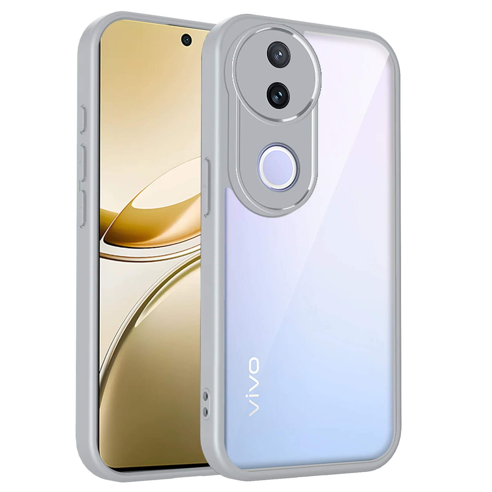 Enhanced Shockproof Silicone Bumper Clear Matte Back Phone Case with Air Cushion Technology