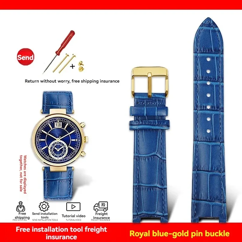 Luxurious Genuine Leather Watch Strap – Premium Cowhide Calfskin, Various Sizes Available