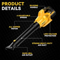 Machine de tempête d'élimination de feuilles de cour de ventilateur sans fil de 32000 tr/min pour des outils électriques de maison et de rue pour la broche de batterie de 20V de Dewalt 2