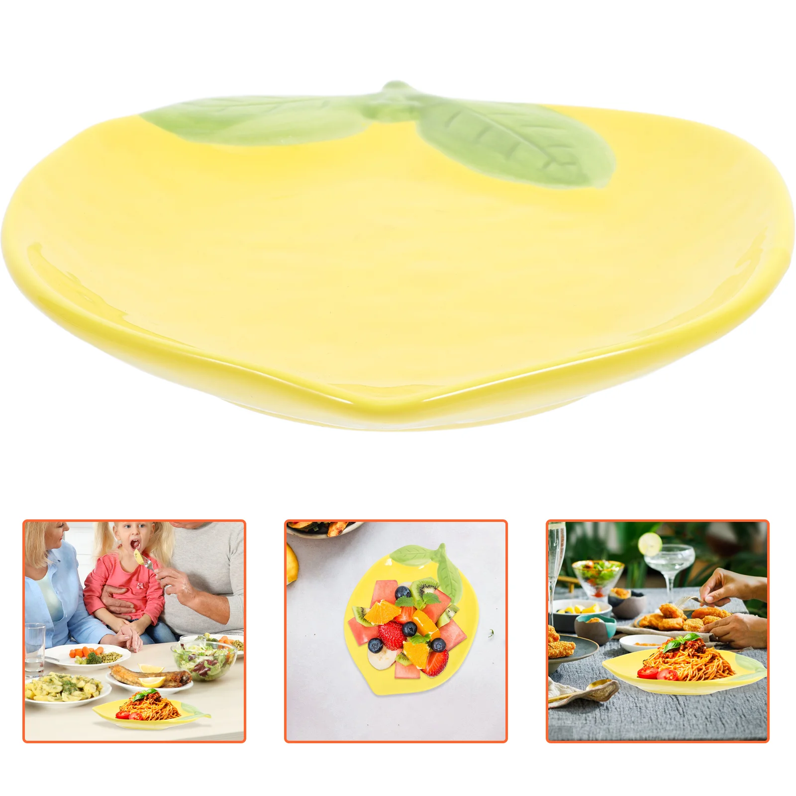Lemon Dinner Plate Kitchen Spoon Holder Plates Decorative Decorate Ceramic Ceramics Boho Dishes Bowls Serving Tray Platter