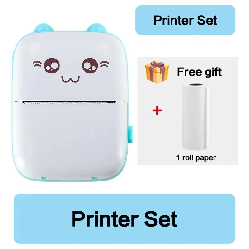 Portable Wireless Bluetooth Thermal Printer, 58mm HD Print, Pocket-Sized with USB Charging