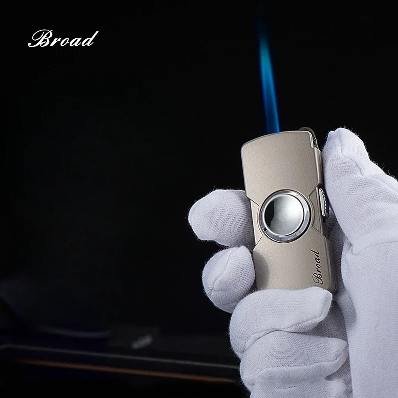 Creative Mini Fidget Spinner Gas Lighter Grinding Wheel Windproof Finger Toy Lighter Gadgets Men's Gifts Smoking Accessories