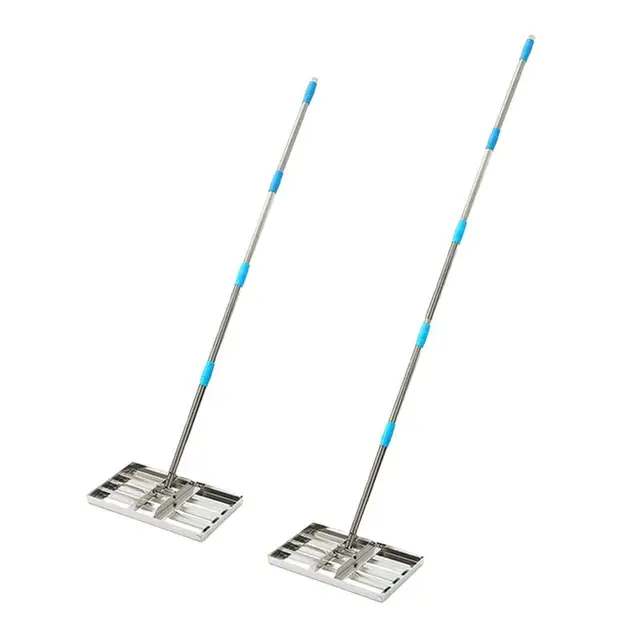 Gyep Szintű Gereblye Állítható Rozsdamentes Acél Pólus Kerti Szerszámokhoz Nehéz Teherbíró -Szintű A Hátsó Udvar Kertjéhez